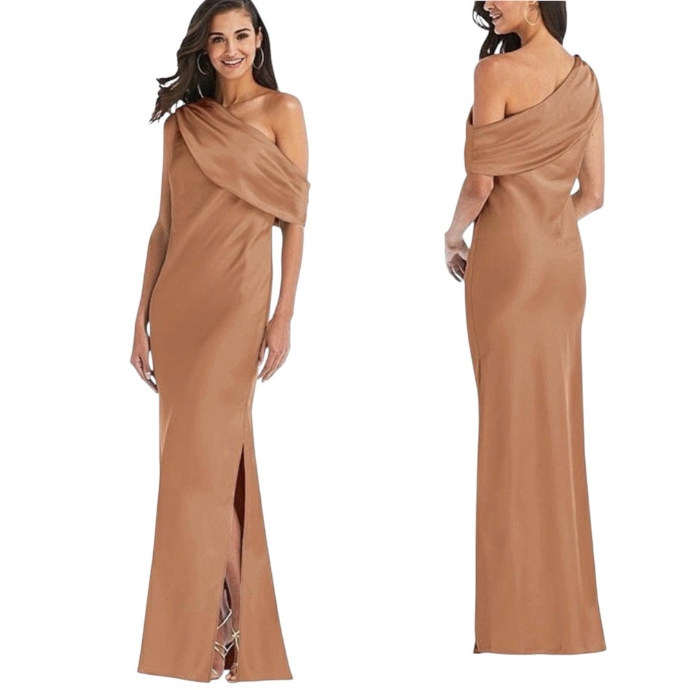 Social Bridesmaids draped one shoulder convertible maxi dress Size Small